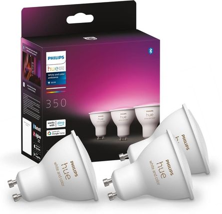 PHILIPS HUE White and color ambiance 3 szt. GU10 5.7W 350lm (929001953115)