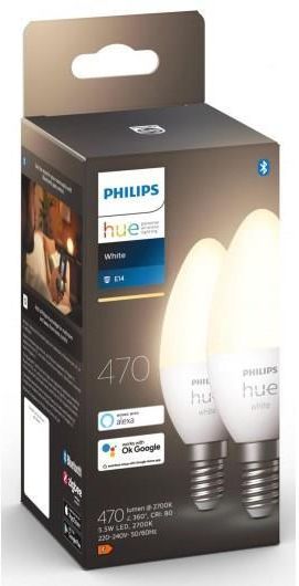 PHILIPS HUE White ambiance 2 szt. E14