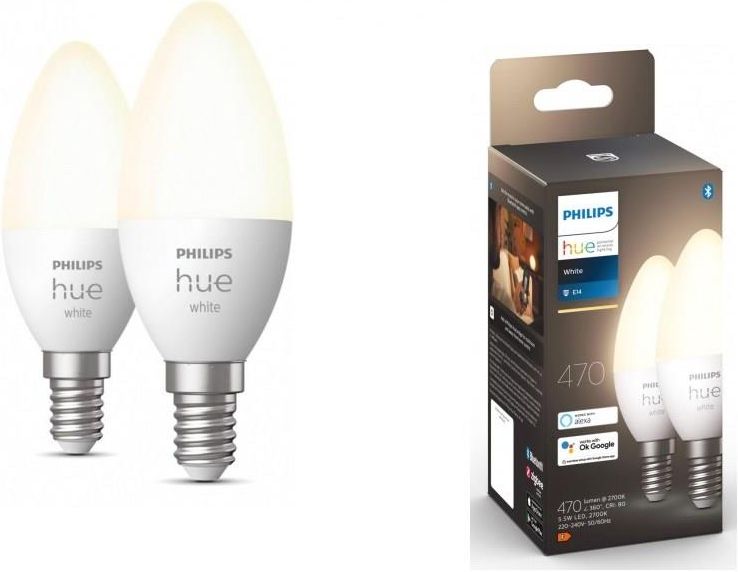 PHILIPS HUE White ambiance 2 szt. E14