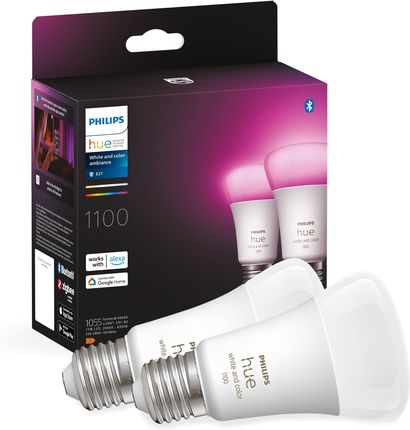 PHILIPS HUE White and color ambiance 2 szt. E27 1100lm (929002468802)