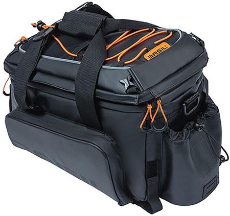 Basil Miles Trunkbag Xl Pro Pannier Bag 9 36L Tarpaulin Czarny Pomarańczowy 2022