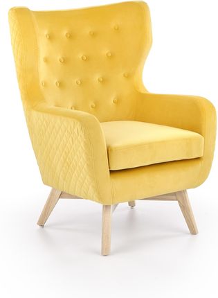 Halmar MARVEL fotel wypoczynkowy żółty naturalny
