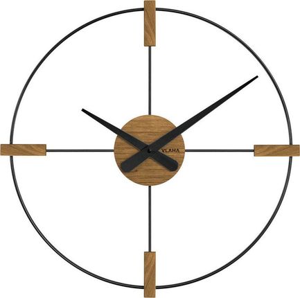 Vlaha Drewniany Dębowy Ręcznie Wykonany Zegar Ścienny Vct1052 50Cm