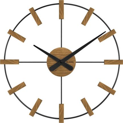 Vlaha Drewniany Dębowy Ręcznie Wykonany Zegar Ścienny Vct1062 50Cm