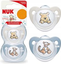 Zdjęcie NUK Trendline Disney Kubuś Puchatek silikonowy 0-6M beżowy + niebieski 2 szt. - Chorzów