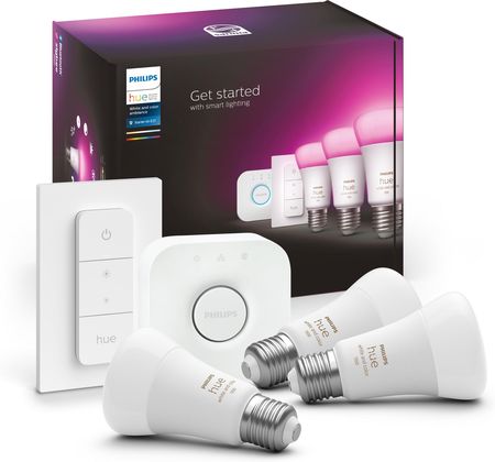 PHILIPS HUE White and color ambiance Zestaw startowy 3 szt. E27 1100lm (929002468804)