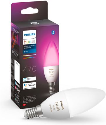 PHILIPS HUE White and color ambiance Żarówka świeczka E14 (929002294204)