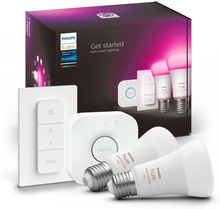 PHILIPS HUE White and color ambiance Zestaw startowy 2 szt. E27 1100lm (929002468805)