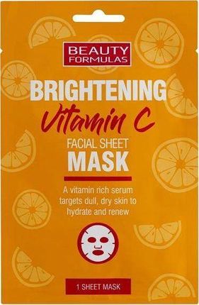 Beauty Formulas Brightening Vitamin C Rozjaśniająca Maska Do Twarzy Z Witaminą