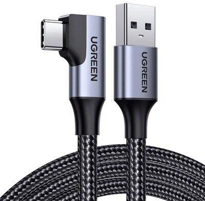 Ugreen Kabel kątowy USB - USB Typ-C US385 1m Czarno-szary
