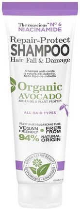 Biovene The Conscious Niacinamide Repair-Protect Szampon Hair Fall & Damage Organic Avocado 225 ml