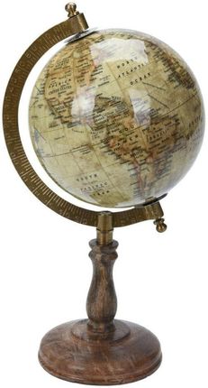 Dekoracja domu Dekoracyjny globus świata beżowy 28 cm
