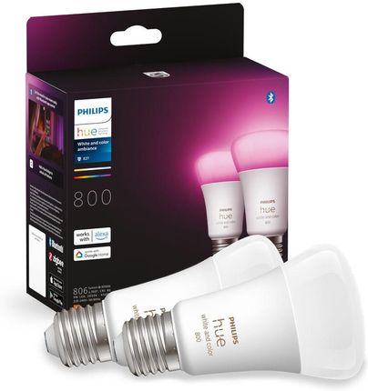 PHILIPS HUE White and color ambiance 2 szt. E27 806lm (929002489602)
