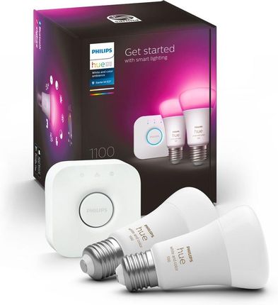 PHILIPS HUE White and color ambiance Zestaw startowy 2 szt. E27 1100lm (929002468810)