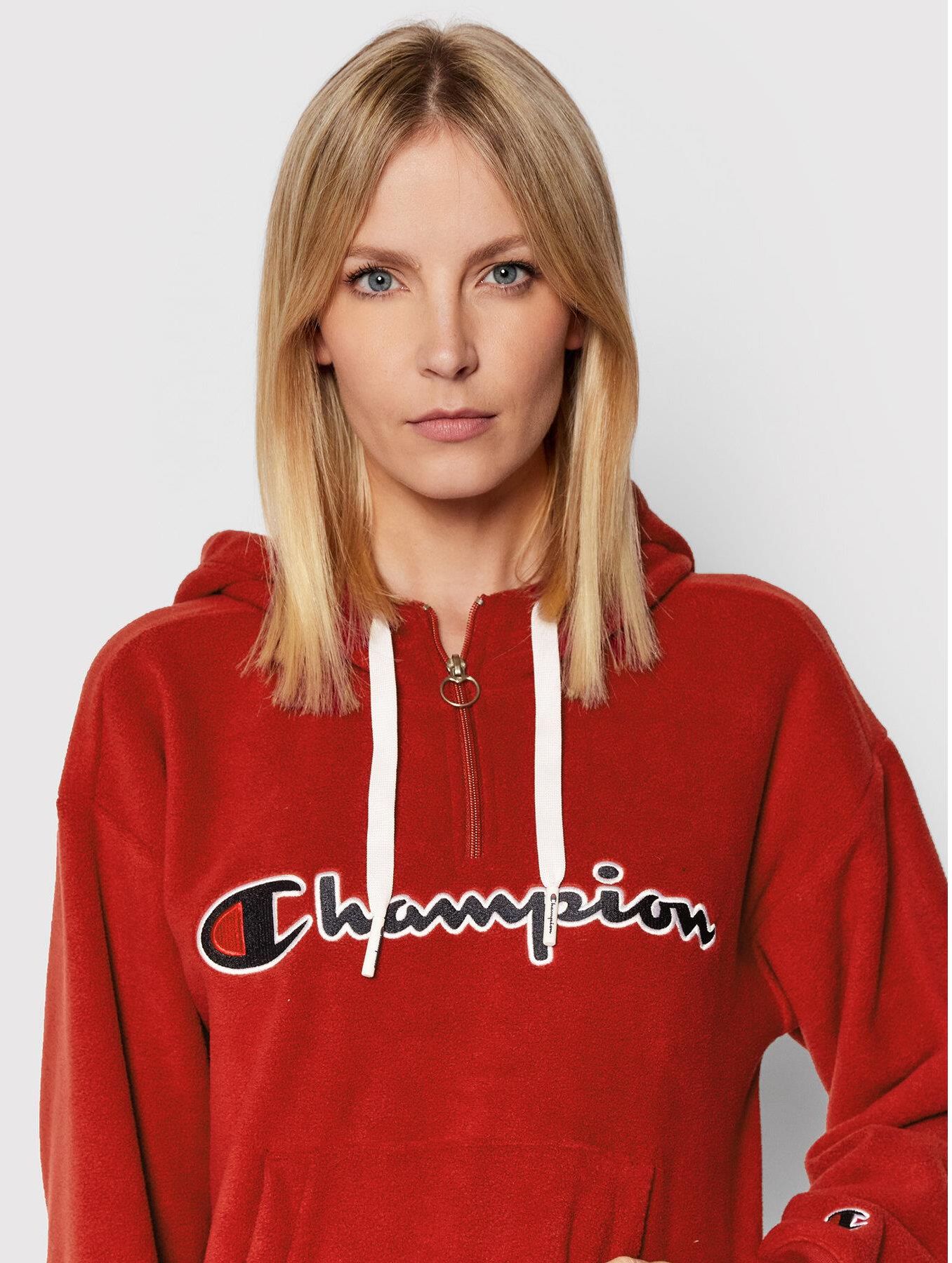 Champion Polar Script Logo 114763 Czerwony Custom Fit - Ceny