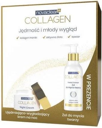 NovaClear Collagen zestaw: Krem na noc 50 ml+ Żel do mycia 150 ml