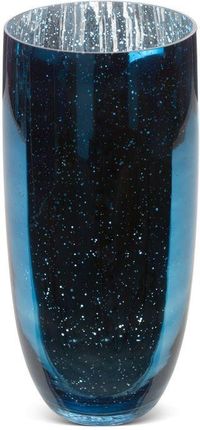 Eurofirany Szklany Wazon Dekoracyjny Molly 16x38cm Niebieski