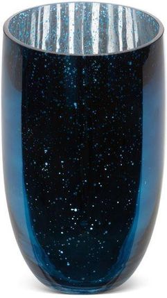 Eurofirany Szklany Wazon Dekoracyjny Molly 16x28cm Niebieski