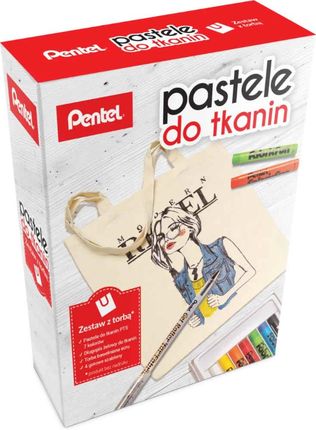 Pentel Pastele Do Tkanin 7 Kol. + Torba