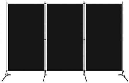 Vxl Parawan 3-Panelowy Czarny 260X180cm