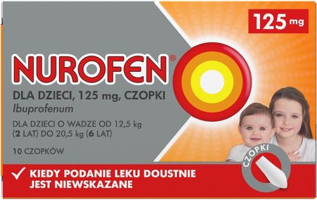 Nurofen dla dzieci czopki ibuprofen 125mg 10szt.