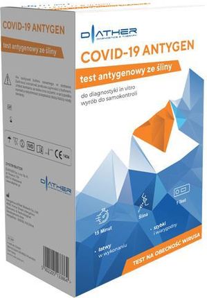 Diather Covid-19 Antygen Szybki test antygenowy ze śliny, 1 szt.