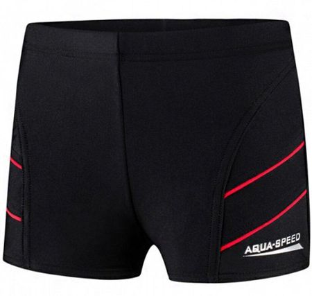 AQUA SPEED Spodenki kąpielowe dla chłopca Aqua-Speed Andy czarno-czerwone 16 349- Czerwony, Wielokolorowy