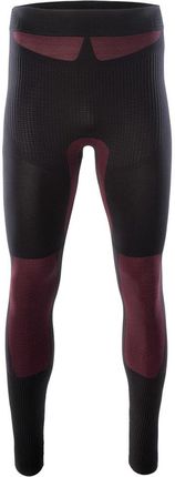 Bielizna termoaktywna męskie spodnie kalesony legginsy Hi-Tec Hino Bottom czarno-czerwone rozmiar M/L