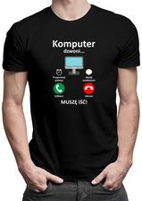 Zdjęcie Komputer dzwoni - muszę iść - męska koszulka z nadrukiem - Radlin