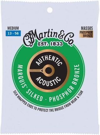 Martin Struny Authentic Acoustic Marquis Silked Phosphor Bronze 13-56 (Ma550S)