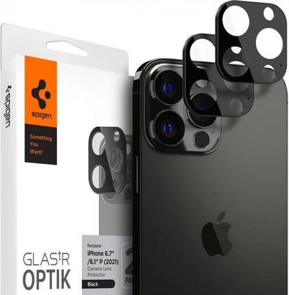 Spigen Szkło na aparat Glas.tr Optik 2-Pack iPhone 13 Pro / 13 Pro Max, czarne (8809811851182)