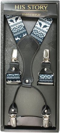 Świąteczne Szelki - Wzór Norweski - HIS STORY SZHSTR0109