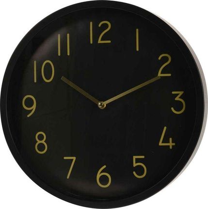 Dekoracja Domu Zegar Ścienny Czarno Złoty 38Cm