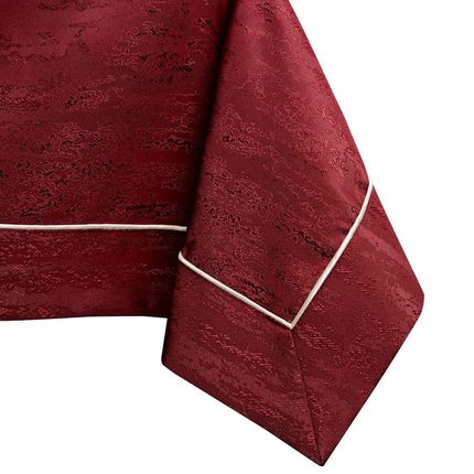Ameliahome Obrus Plamoodporny Kwadrat 140X140 Bordowy 103198