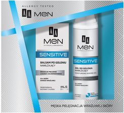 Men Sensitive zestaw żel do golenia nawilżający dla skóry bardzo wrażliwej 200ml + balsam po goleniu nawilżający dla skóry bardzo wrażliwej 100ml