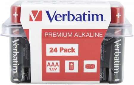 VERBATIM 1X24 ALKALINE BATTERY MICRO AAA LR 03 PVC BOX 49504