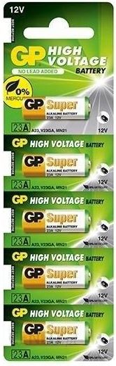 GP Lot de 5 piles alcalines 23 A SUPER- 2C5/A23/V23GA/MN21 12 V :  : High-Tech
