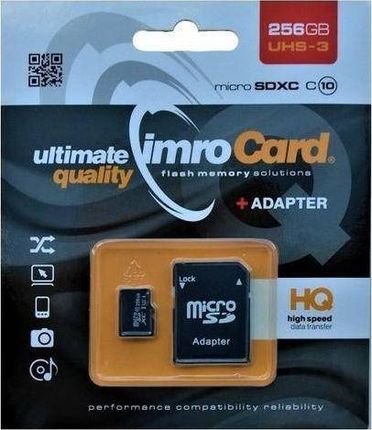 Imro Karta pamięci microSDXC 256GB Imro+ adp 10C UHS-3