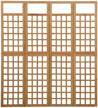vidaXL Parawan pokojowy 4 panelowy trejaż drewno jodłowe 161x180 cm (316479)