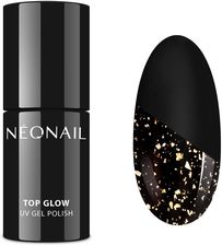 Zdjęcie NEONAIL Top hybrydowy Glow Gold Flakes 7,2 ml - Sandomierz