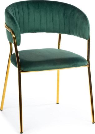 Howhomely Zielone Tapicerowane Krzesło Rarity Gold Dark Green