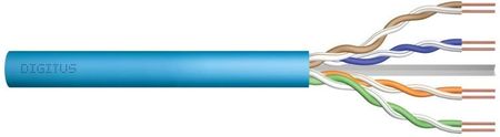 Digitus Kabel teleinformatyczny instalacyjny kat.6A U/UTP Dca AWG 23/1 LSOH 50m niebieski ofoliowany (DK1614AVH05)