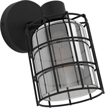 Eglo Consaca 99711 kinkiet lampa ścienna spot 1x28W E27 czarny/czarny-transparentny