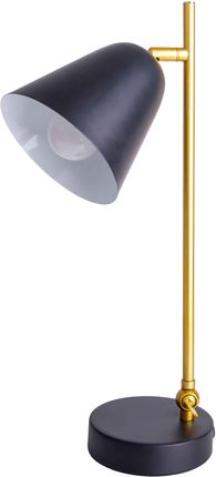 Nave Stojąca Lampka Stołowa Triton Metalowa Biurkowa Do Gabinetu Czarna Złota (3188822)