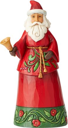 Jim Shore Mikołaj Z Świątecznym Dzwoneczkiem Santa Holding Bell 6004138 Figurka Ozdoba Świąteczna 920