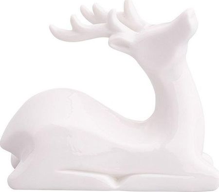 Lumarko Figurka Porcelanowa Renifer Modern Biała 11X4 5X9 5 Cm
