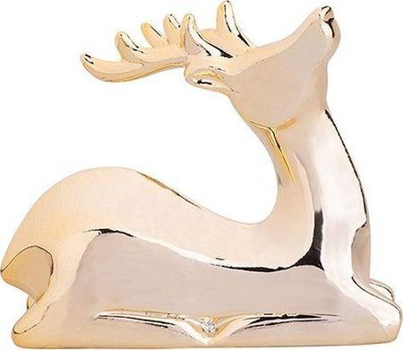 Lumarko Figurka Porcelanowa Renifer Modern Złota 11X4 5X9 5 Cm