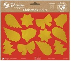 Zdjęcie Naklejki Z Design Papierowe A5 Błyszczące Złote Motywy Świąteczne Avery Zweckform 24Szt 54618 2598 - Wielbark