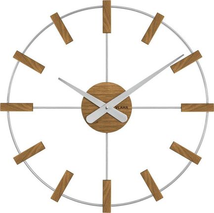 Vlaha Drewniany Dębowy Ręcznie Wykonany Zegar Ścienny Vct1062 50Cm Białe Wskazówki
