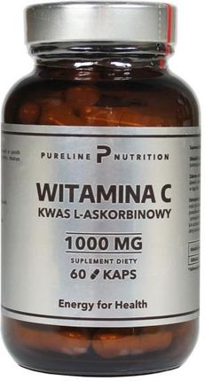 Pureline Nutrition Witamina C (Kwas L-Askorbinowy) Ekstrakt 1000 Mg 60Kaps